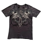 Y2K Goth T-shirt with white splice print