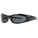 Cyber Goth Alien Wraparound Shades in Acid Green