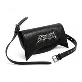 Goth Thorn Clutch Bag in Blackened Vegan Leather