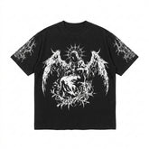 Goth Fallen Angel Oversized Tshirt