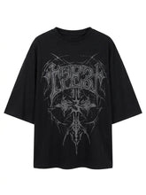Goth Blackened Sigil Oversized T-Shirt