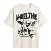 Nu Goth Angelthic Grace Oversized Graphic T-Shirt