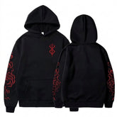 Goth Blood Sigil Rose Sleeve Sweater