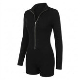 Goth Midnight Zip Romper Suit
