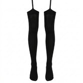 Goth Suspender Garter Illusion Thigh-High Sock