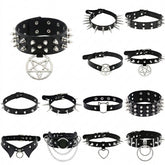 Goth Blackout Ritual Choker Necklace