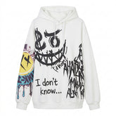Nu Goth Graffiti Chaos Oversized Tshirt Hoodie