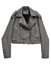 Goth Ashen Road Moto Top