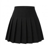 Goth Midnight Pleat High-Waist Mini Skirt