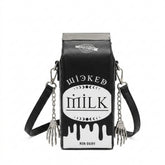 Goth Wicked Milk Carton Crossbody Bag