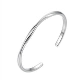Nu Goth Bracelet — Fluid Silver Twist Cuff