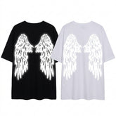 Cyber Goth Fallen Angel Reflective Wings T-Shirt
