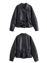 Nu Goth Midnight Bound Oversized Faux Leather Coat
