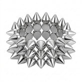 Cyber Goth Triple Spike Stretch Bracelet — Chrome Riot