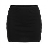 Nu Goth Rooftop Mini Skirt in Void Black