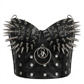 Cyber Goth Spike Storm Bralette T-Shirt