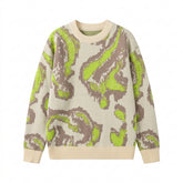 Cyber Goth Acid Static Jacquard Knit Sweater