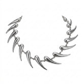 Cyber Goth Fang Claw Statement Necklace