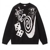 Goth Loaded Dice Chaos Knit Top