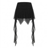 Nu Goth Shredded Veil Mini Skirt