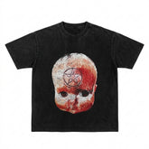 Goth Cursed Doll Pentagram Oversized Tshirt