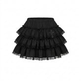 Goth Sacred Cross Ruffle Mini Skirt