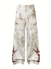 Nu Goth Lightning Cargo Pants — Distressed Star Hem
