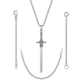 Goth Ornate Dagger Pendant Necklace
