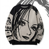 Nu Goth Manga Face Knit Sweater