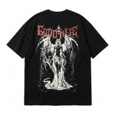 Goth Goodbye Fallen Angel Oversized T-Shirt