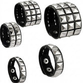 Mall Goth Pyramid Stud Leather Cuff Bracelet