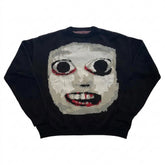 Goth Glitched Face Oversized T-Shirt
