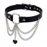 Goth Leather Choker Necklace — Dark Devotion Collection