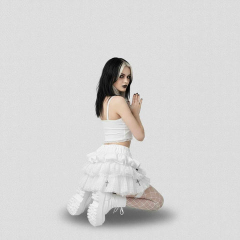 Gothic Skirt with white cross detail