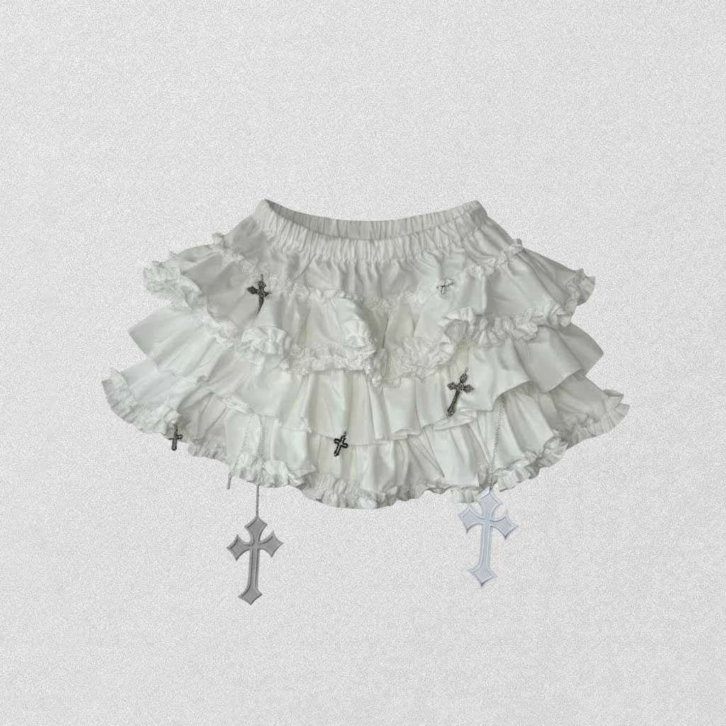 Gothic Skirt with white cross detail