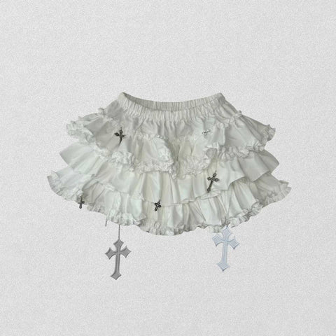 Gothic Skirt with white cross detail