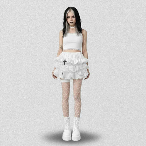 Gothic Skirt with black cross detail