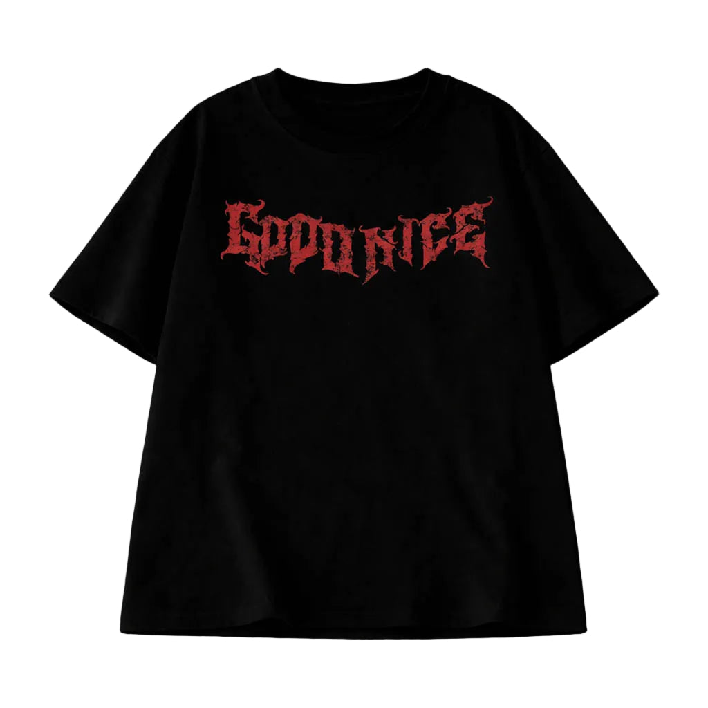 Gothic T-shirt with black fallen angel graphic