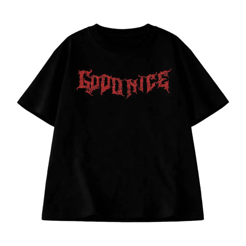 Gothic T-shirt with black fallen angel graphic