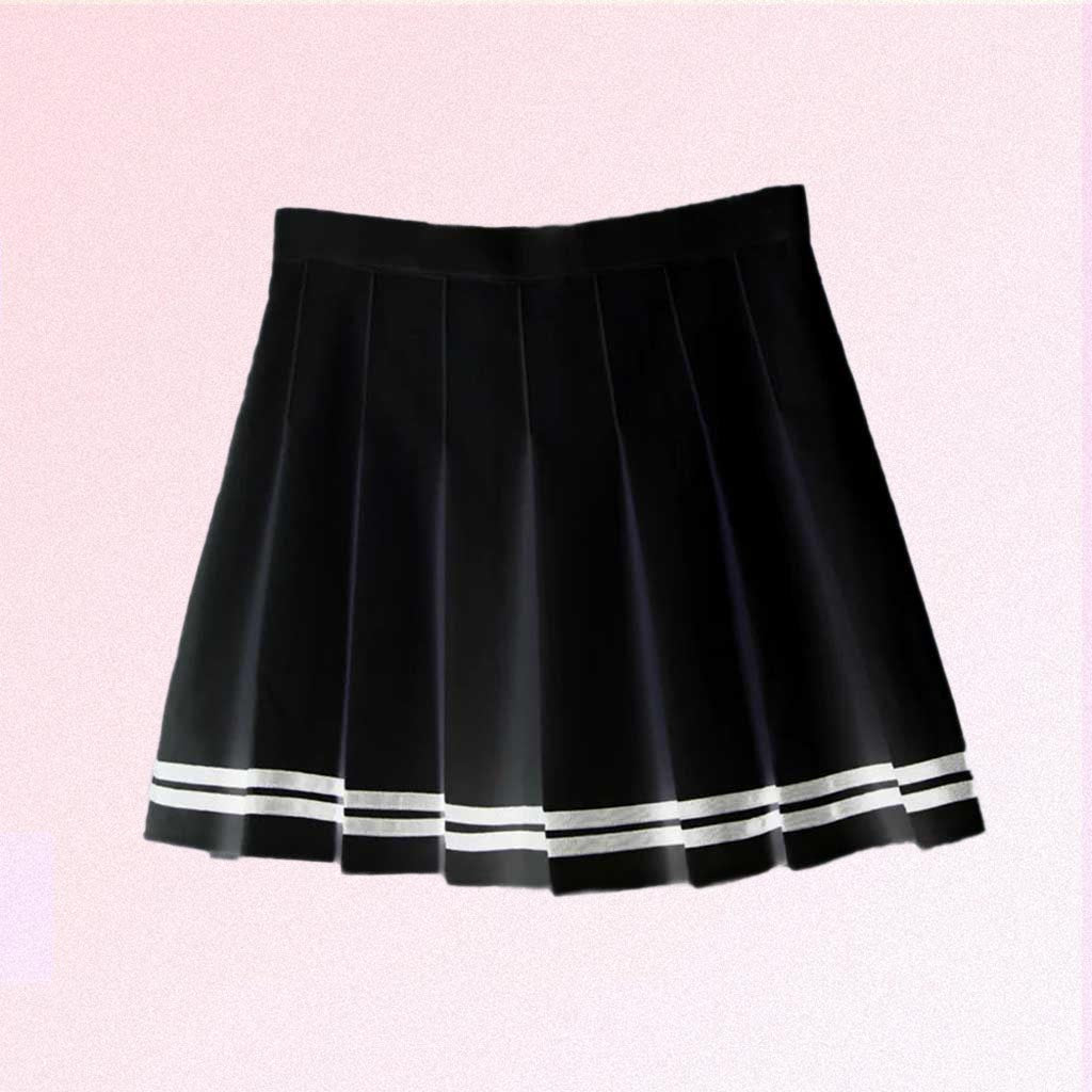 Gothic Mini Skirt with black high-waist