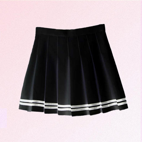 Gothic Mini Skirt with black high-waist