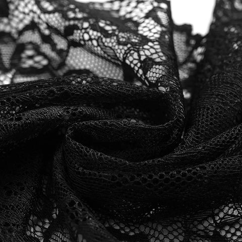 Pastel Goth Pajama Set with black lace