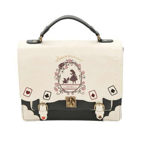 Victorian Goth Alice in Wonderland Satchel Bag