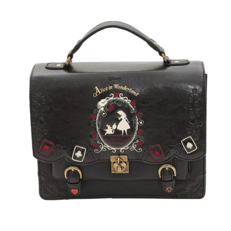 Victorian Goth Alice in Wonderland Satchel Bag