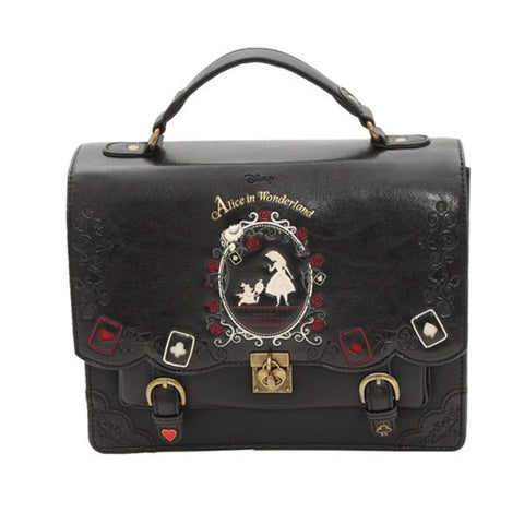 Victorian Goth Alice in Wonderland Satchel Bag