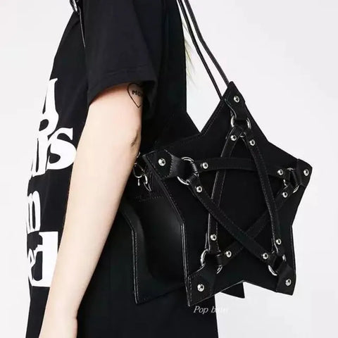 Goth Pentagram Harness Star Bag
