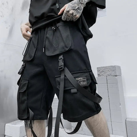 Cyber Goth Tactical Strap Cargo Pants