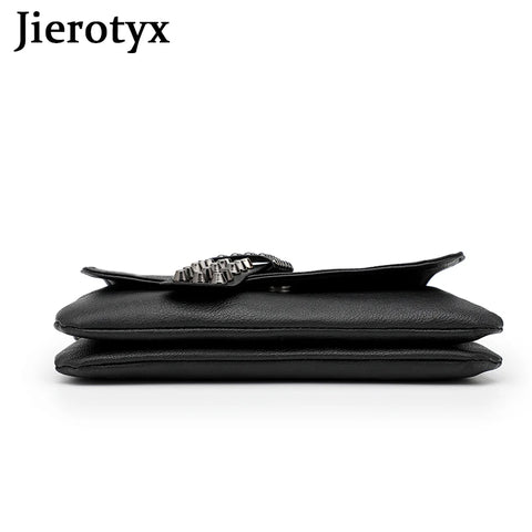 Goth Skull Embossed Rivet Crossbody Bag