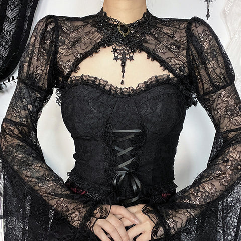 Victorian Goth Crimson Requiem Corset Top