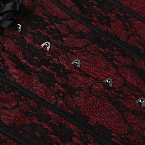 Victorian Goth Crimson Requiem Corset Top